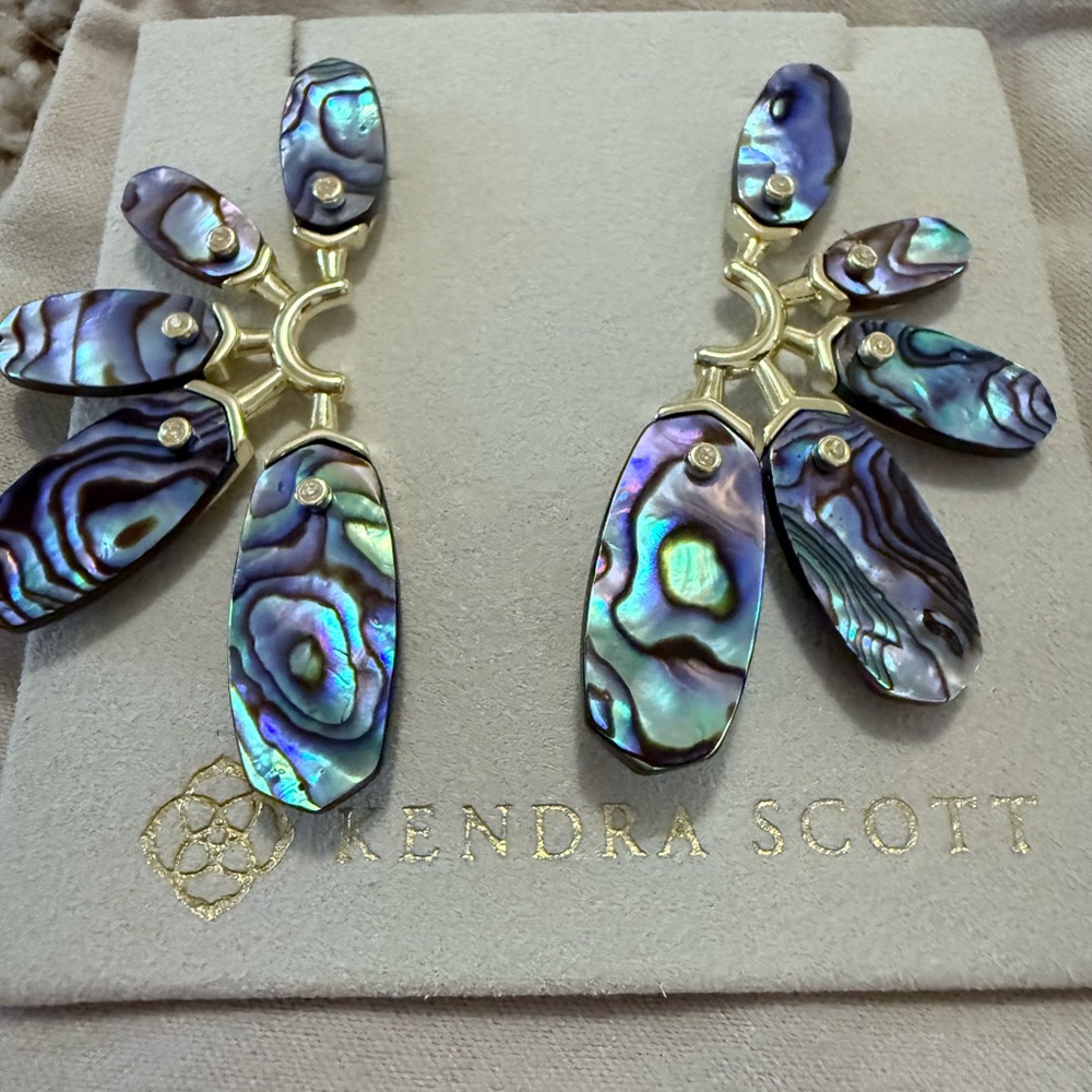 Kendra Scott Ashlyn Iridescent Blue and Purple Earrings